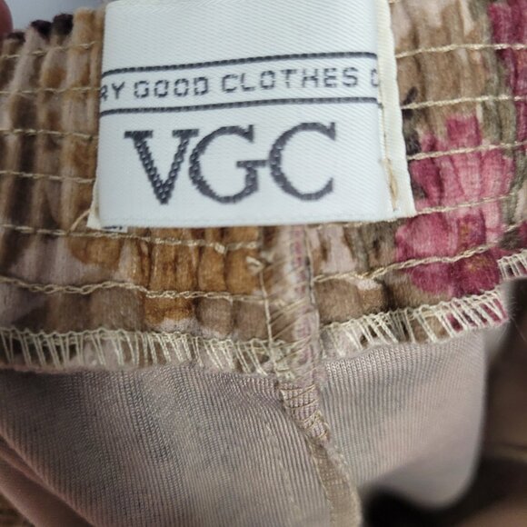 Vintage 80s 90s muted floral romantic fairytale pull on a line midi skirt 12 - Picture 4 of 7